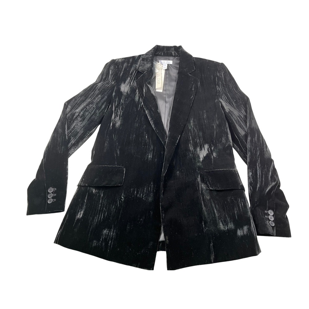 Dylan Gray NWT Black Crushed Velvet‎ Blazer Jacket Size 10